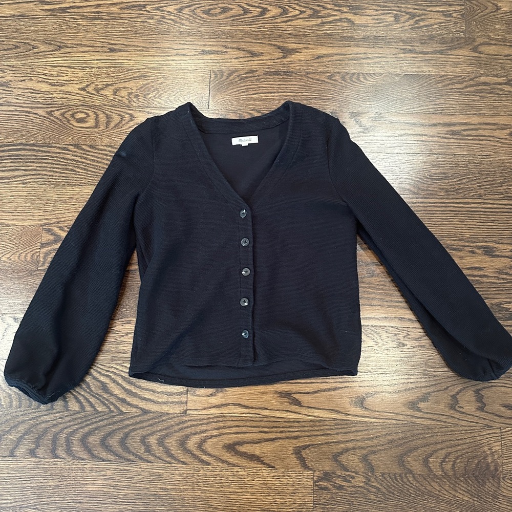 Madewell Black Textured Cardigan